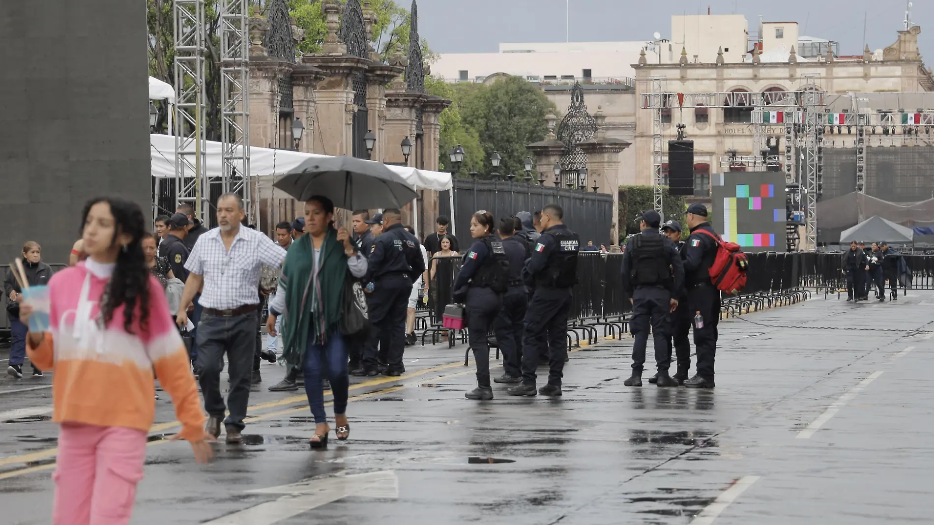 Elementos de seguridad en Centro Histórico